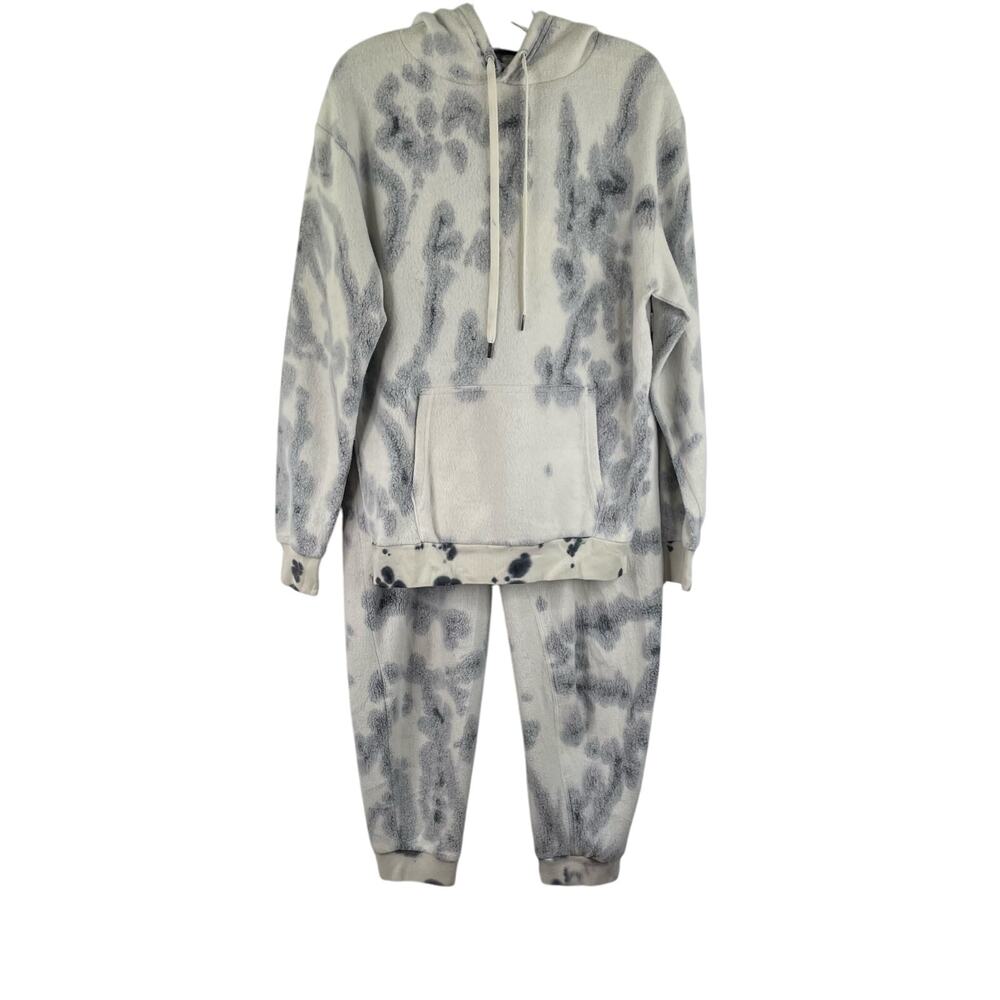 Feat Inverted Tie Dye Blanket Blend Hooded Sweatshirt SM Sweatpants Medium Set